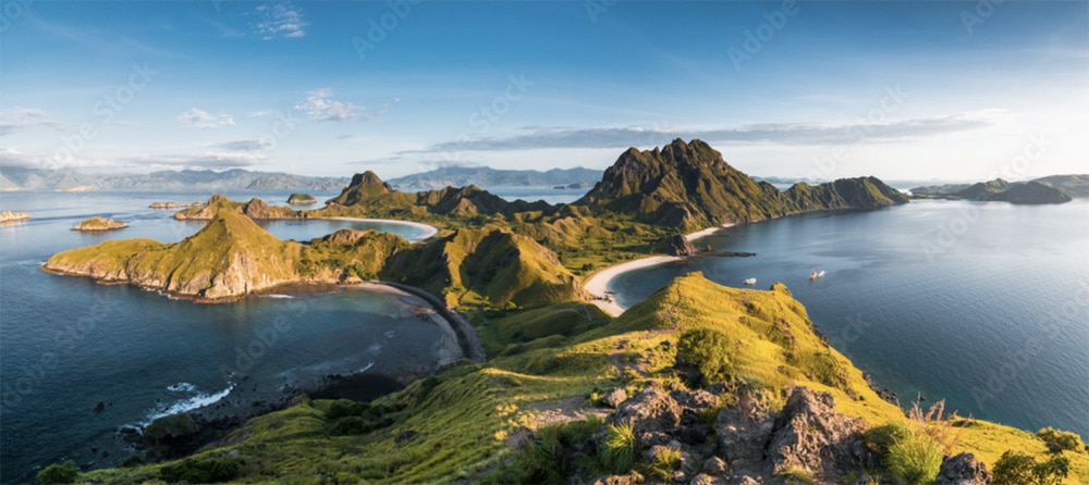 Padar Island, med Komodo nationalpark. Inte långt från Bali