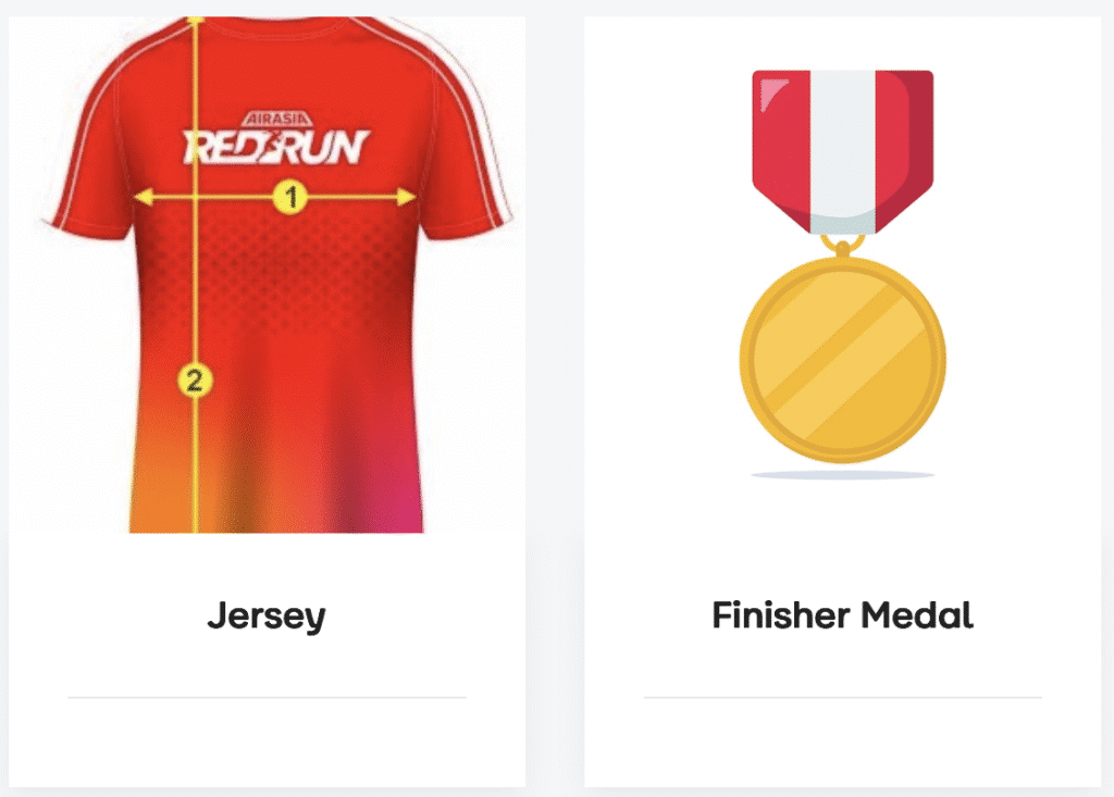 AirAsia RedRun tröja och medalj